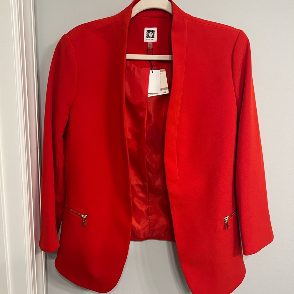 Anne Klein red blazer new with tags
